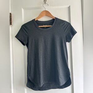 Athleta Charcoal Short Sleeve Crew Tee